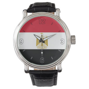 Ägyptische Nationalflagge Elegant Patriotic Armbanduhr
