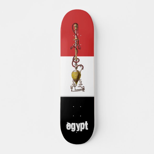 Ägyptische Nationalflagge Skateboard (Vorne)