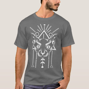 Ägyptische pagane Katze Okkult Wicca Hexe Sphynx K T-Shirt