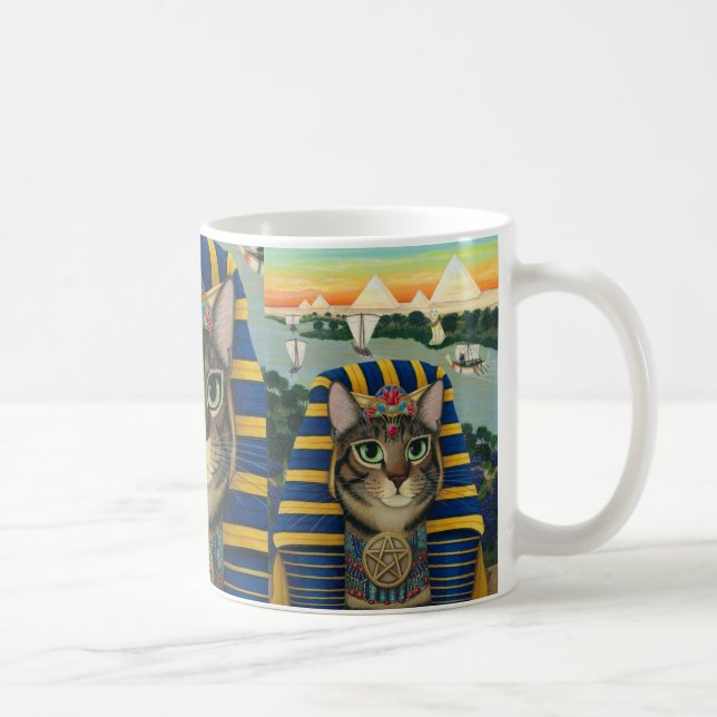Ägyptische Pharao-Katze Bastet Ägypten Kaffeetasse (Rechts)
