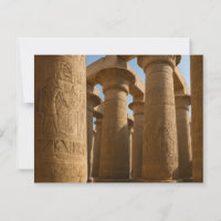 Ägyptische Postkarte Heilige Hieroglyphen des Temp
