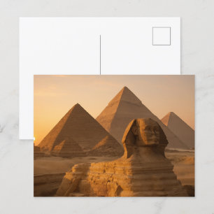Ägyptische Postkarten Sphinx Pyramids Goldene Stun