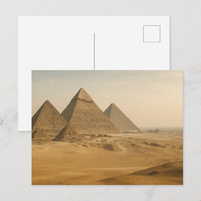 Ägyptische Postkartenansicht Giza Pyramids Postkarte (Vorne/Hinten)