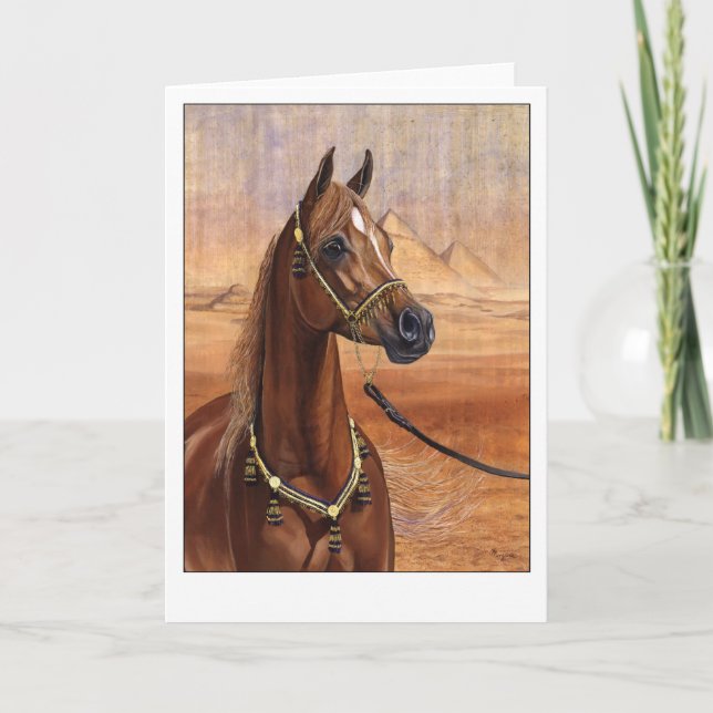Ägyptische Prinzessin Arabian-Pferdegrüßkarte Karte (Vorderseite)