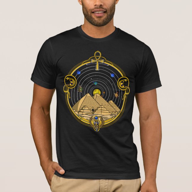 Ägyptische Pyramiden-Astronomie T-Shirt (Vorderseite)