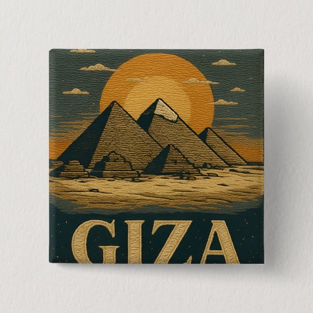 Ägyptische Pyramiden in der Gizeh Große Pyramide s Button (Vorderseite)