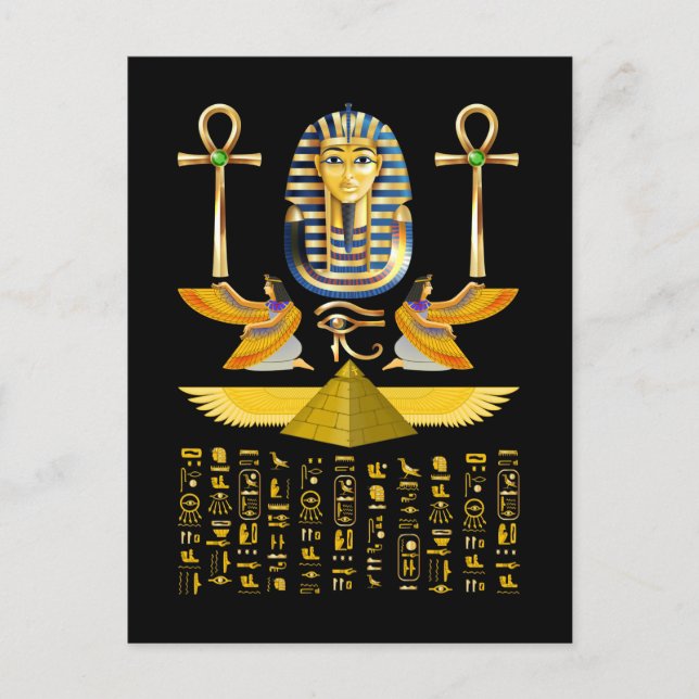 Ägyptische Pyramiden King Tut Pharaoh Tutankhamun Postkarte (Vorderseite)