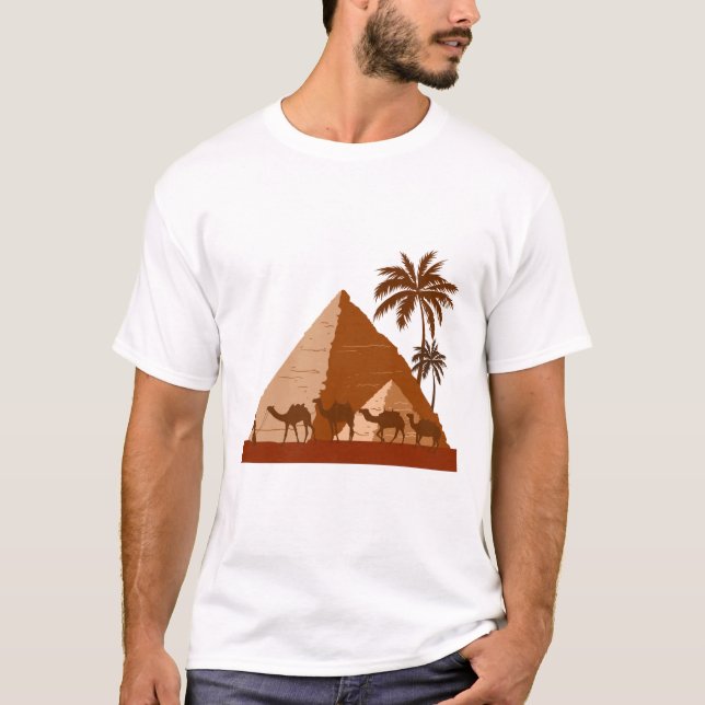 Ägyptische Pyramiden kommen und besuchen Ägypten G T-Shirt (Vorderseite)