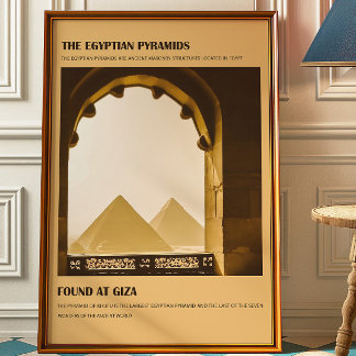 Ägyptische Pyramiden Vintage-Reise-Wandposter Poster