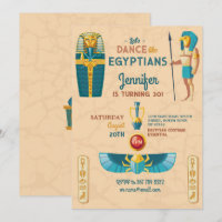 Ägyptische Pyramids Birthday Pharaohs Einladung
