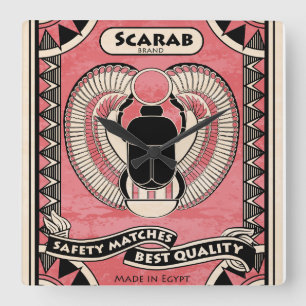 Ägyptische Quadratische Wanduhr