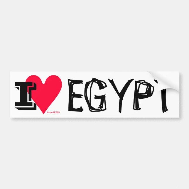Ägyptische Revolution - I Liebe Ägypten (Masr) Autoaufkleber (Vorne)