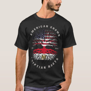 Ägyptische Roots-Flagge für Amerikas Ground T-Shirt