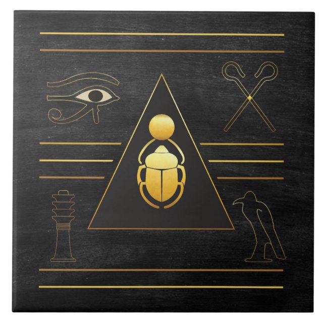 Ägyptische Scarab Keramik Tile Fliese (Vorderseite)
