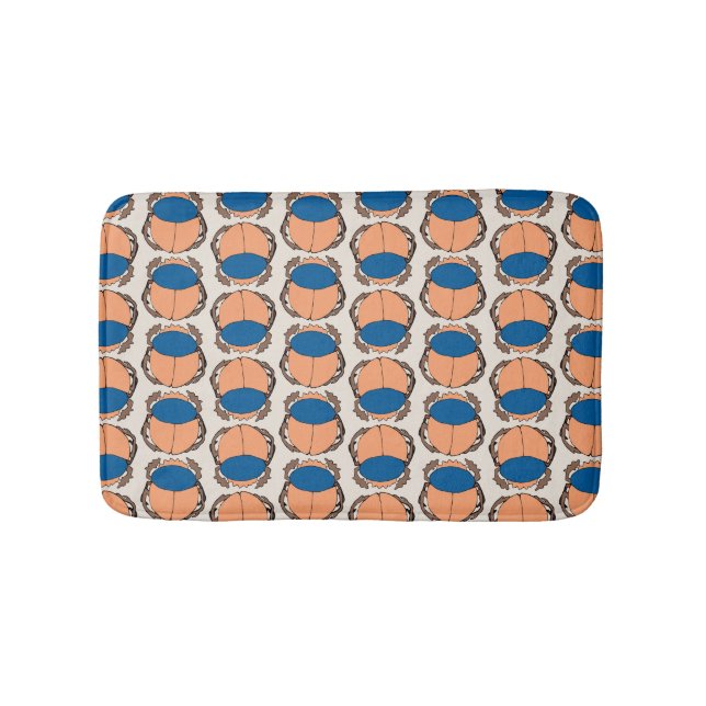 Ägyptische Scarab-Muster-Badematte Badematte (Vorderseite)