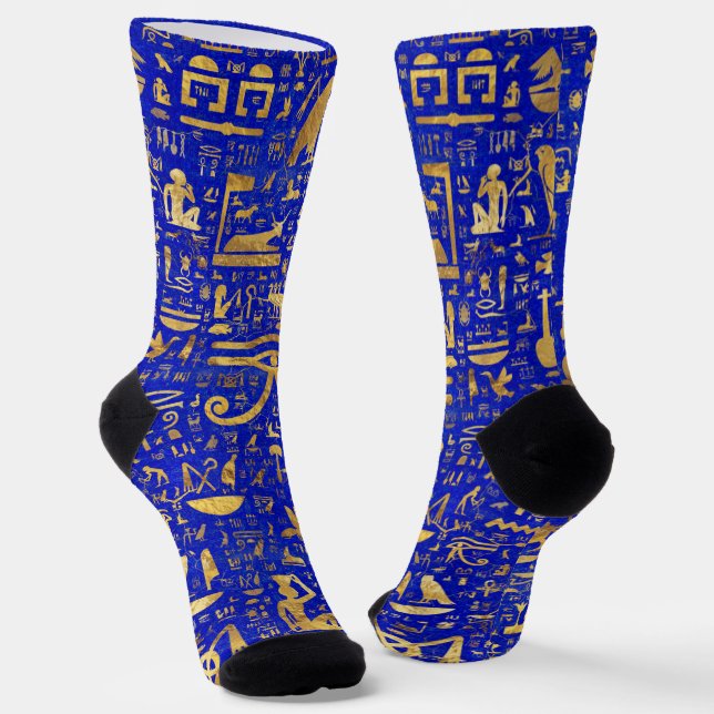 Ägyptische Schriftzeichen Socken (Gewinkelt)