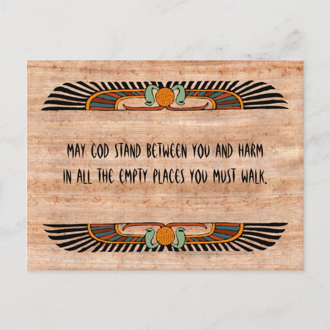 Ägyptische Segen-Postkarte (monotheistisch) Postkarte (Vorderseite)