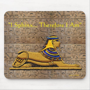 Ägyptische Sphinx Funny Philosophy Zitat Mousepad