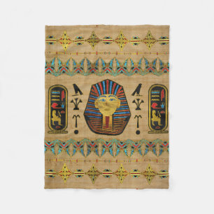 Ägyptische Sphinx-Verzierung auf Papyrus Fleecedecke