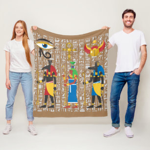 Ägyptische Symbole Fleecedecke