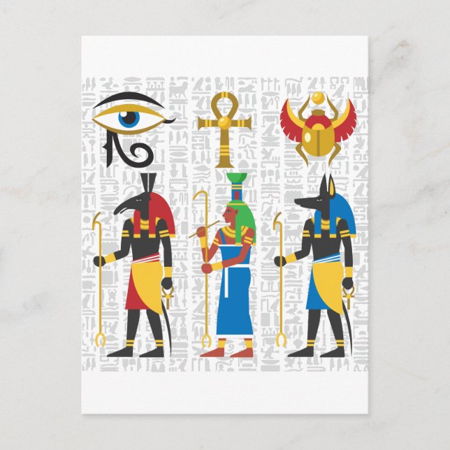 Ägyptische Symbole Postkarte (Vorderseite)
