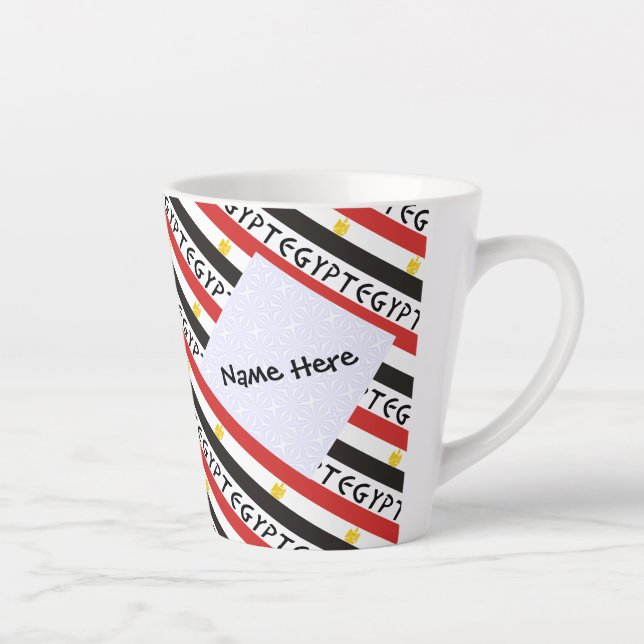 Ägyptische und ägyptische Flagge geteert Personali Milchtasse (Rechts)