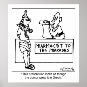 Ägyptische Verschreibung in Poster