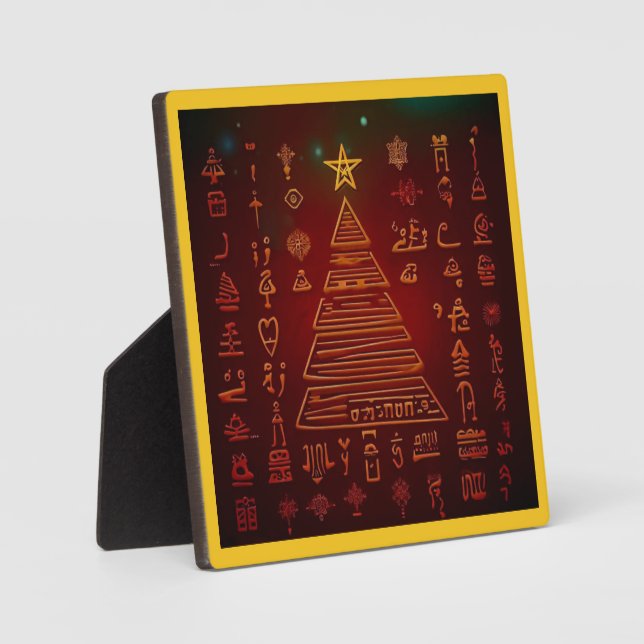 Ägyptische WeihnachtsHieroglyphen 1 Fotoplatte (Vorderseite)
