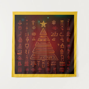 Ägyptische WeihnachtsHieroglyphen 1 Wandteppich