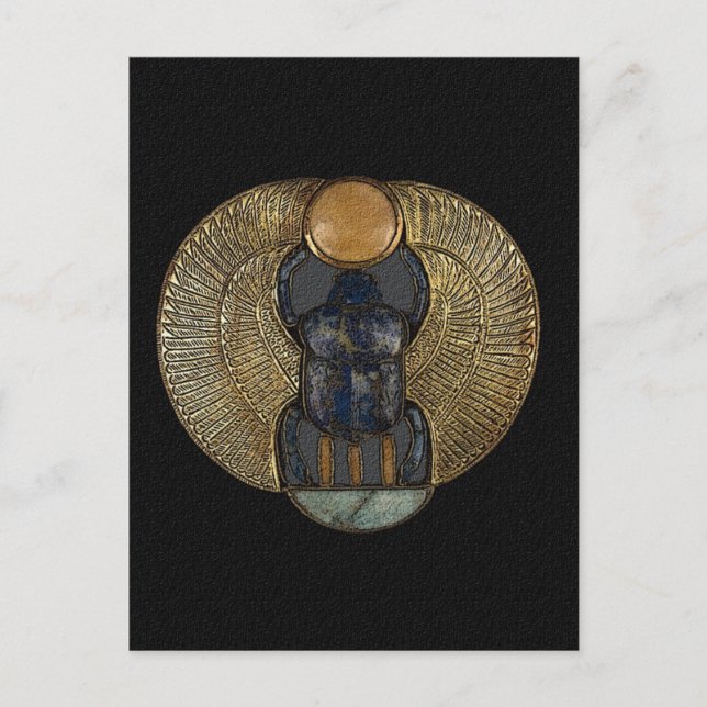 Ägyptische Winged Scarab Postkarte (Vorderseite)