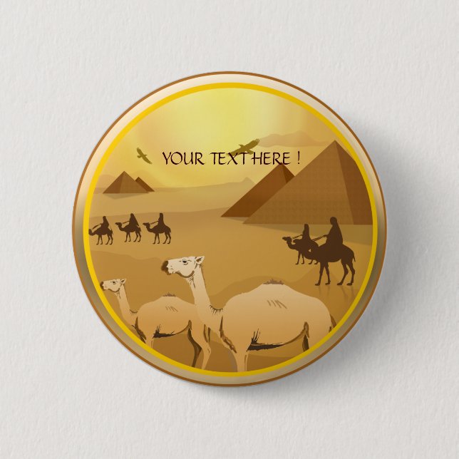 Ägyptischer Abenteuer-Knopf Button (Vorderseite)