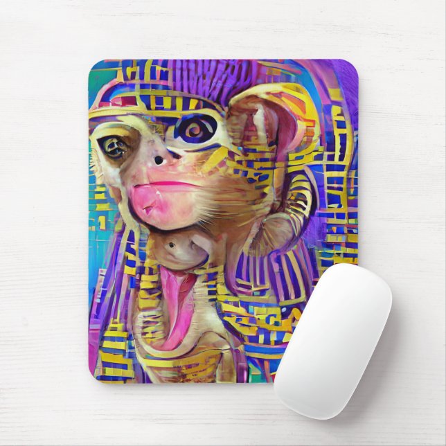 Ägyptischer Affe Mousepad (Mit Mouse)