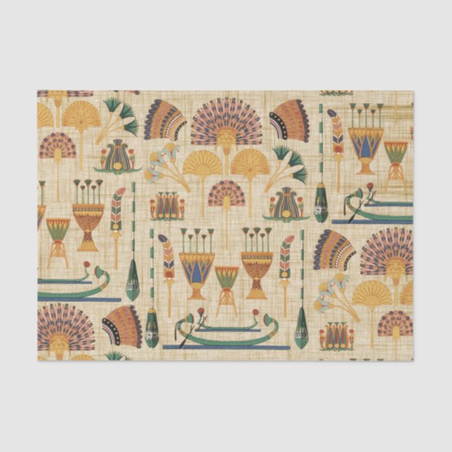 Ägyptischer Collage Papyrus Seidenpapier (Vorderseite)