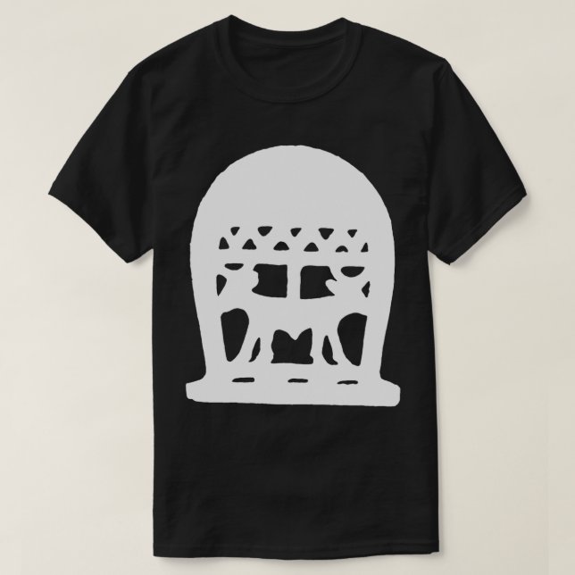 Ägyptischer Doppelkopfstier mit offenem Arbeitstie T-Shirt (Design vorne)