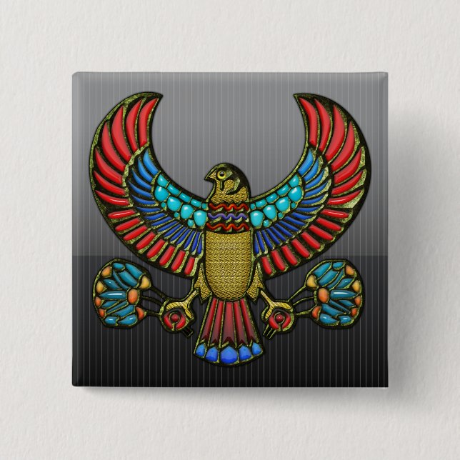 Ägyptischer Falke Button (Vorderseite)