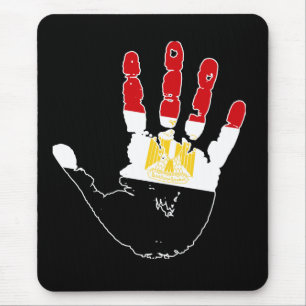 Ägyptischer Flaggen-Handdruck Mousepad