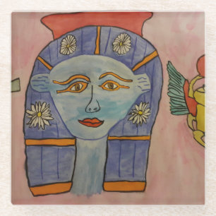 Ägyptischer Goddess-Glass-Untersetzer Glasuntersetzer