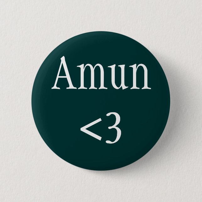 Ägyptischer Gott - Amun-Liebe-Abzeichen Button (Vorderseite)