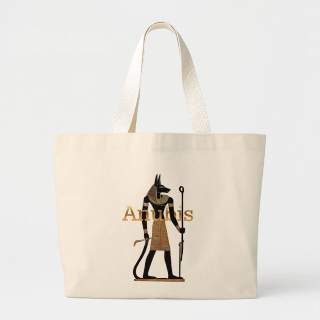 Ägyptischer Gott Anubis Jumbo Stoffbeutel (Vorne)