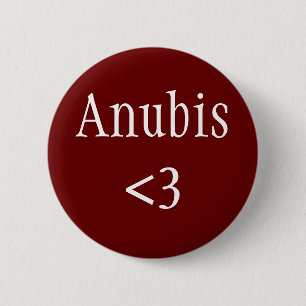 Ägyptischer Gott - Anubis-Liebe-Abzeichen Button