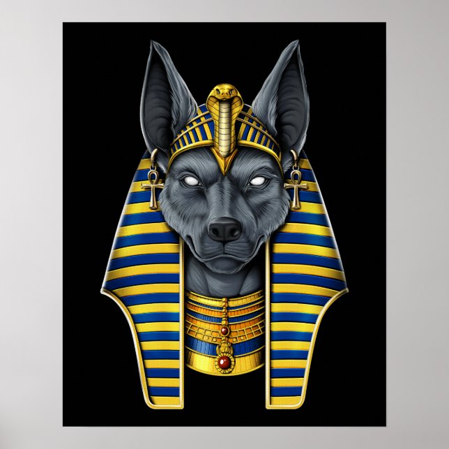 Ägyptischer Gott Anubis Poster (Vorne)