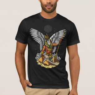 Ägyptischer Gott Horus Alte Pyramiden Ankh Mytholo T-Shirt