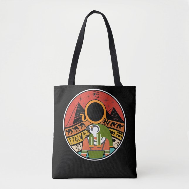 Ägyptischer Gott Horus Falcon Ägypten Pyramiden Tasche (Vorderseite)