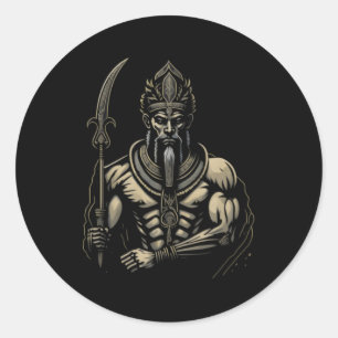Ägyptischer Gott Seth Chaos Ägypten Pharao Runder Aufkleber