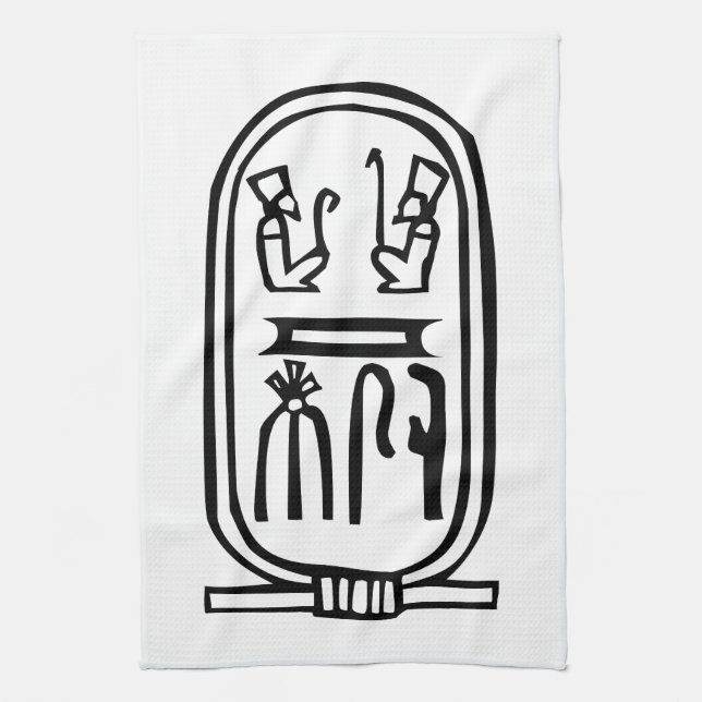 Ägyptischer Hieroglyph Geschirrtuch (Vertikal)