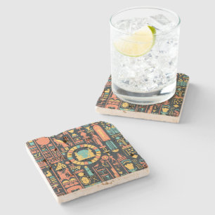 Ägyptischer Hieroglyphen-Stone-Untersetzer Steinuntersetzer