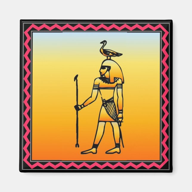 Ägyptischer Hieroglyphics-Magnet Magnet (Vorne)