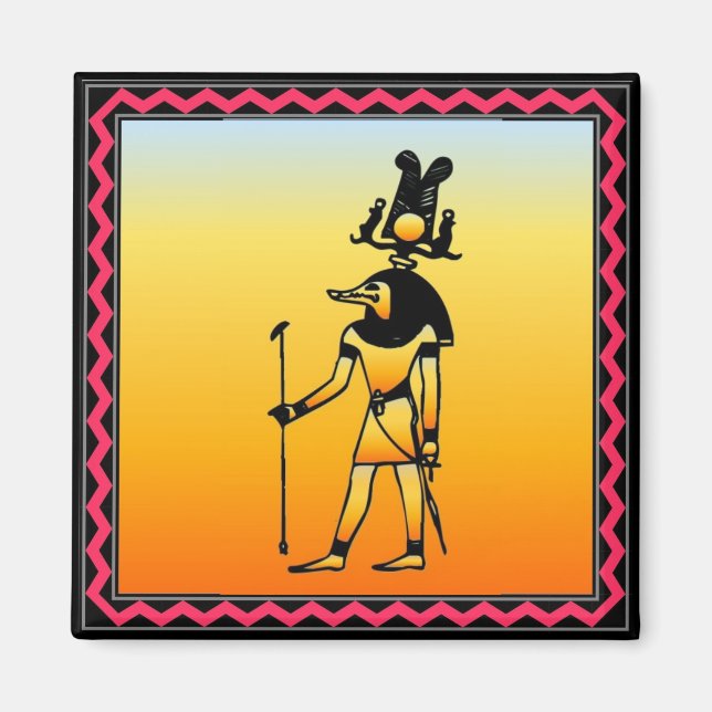 Ägyptischer Hieroglyphics-Magnet Magnet (Vorne)
