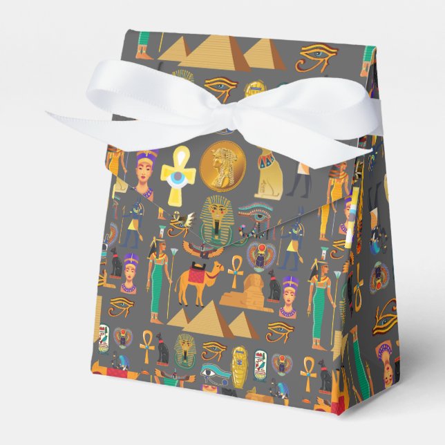 ägyptischer Hieroglyphus Symbol Muster Pharao Geschenkschachtel (Vorderseite)