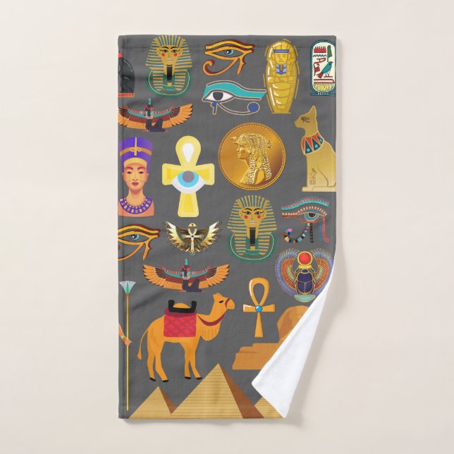 ägyptischer Hieroglyphus Symbol Muster Pharao Handtuch (Handtuch)